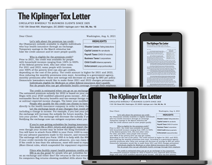 Kiplinger Tax Letter